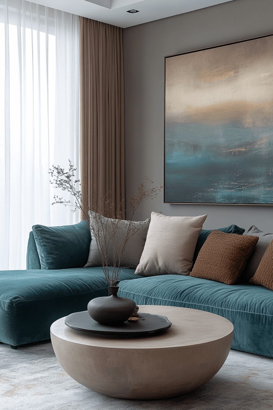 29 Teal Couch Living Room Designs for a Cheerful and Relaxing Home 1 teal couch living room
