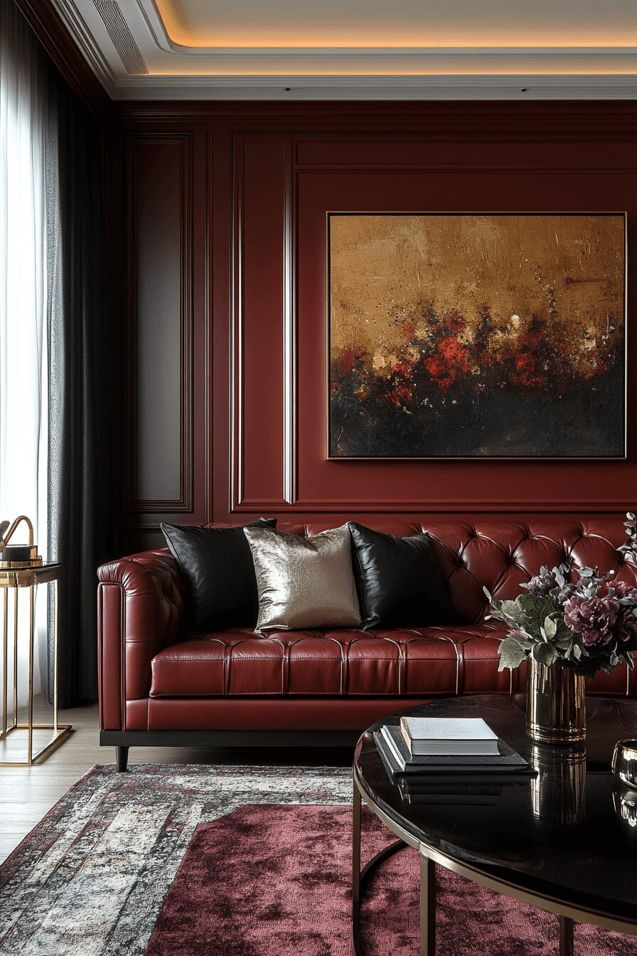 29 Burgundy Couch Living Room Ideas That Add Warmth and Style 1 burgundy couch living room