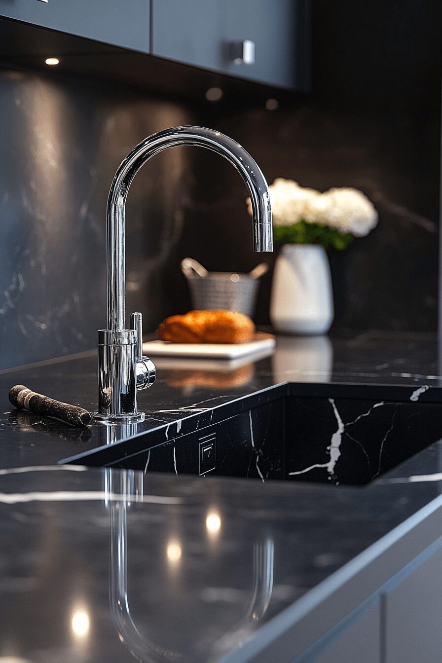 29 Black Quartz Countertops That Capture Modern Luxury at Its Finest 10 black quartz countertops