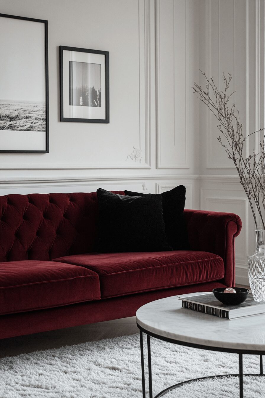 29 Burgundy Couch Living Room Ideas That Add Warmth and Style 10 burgundy couch living room