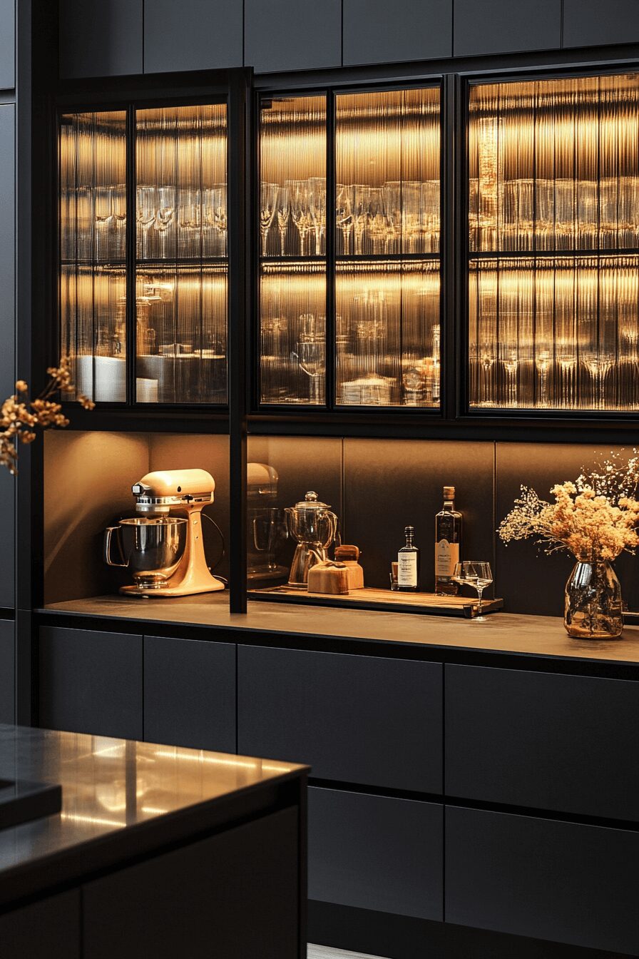 29 Fluted Glass Kitchen Cabinets That Transform Your Kitchen Into a Dreamy Haven 11 fluted glass kitchen cabinets