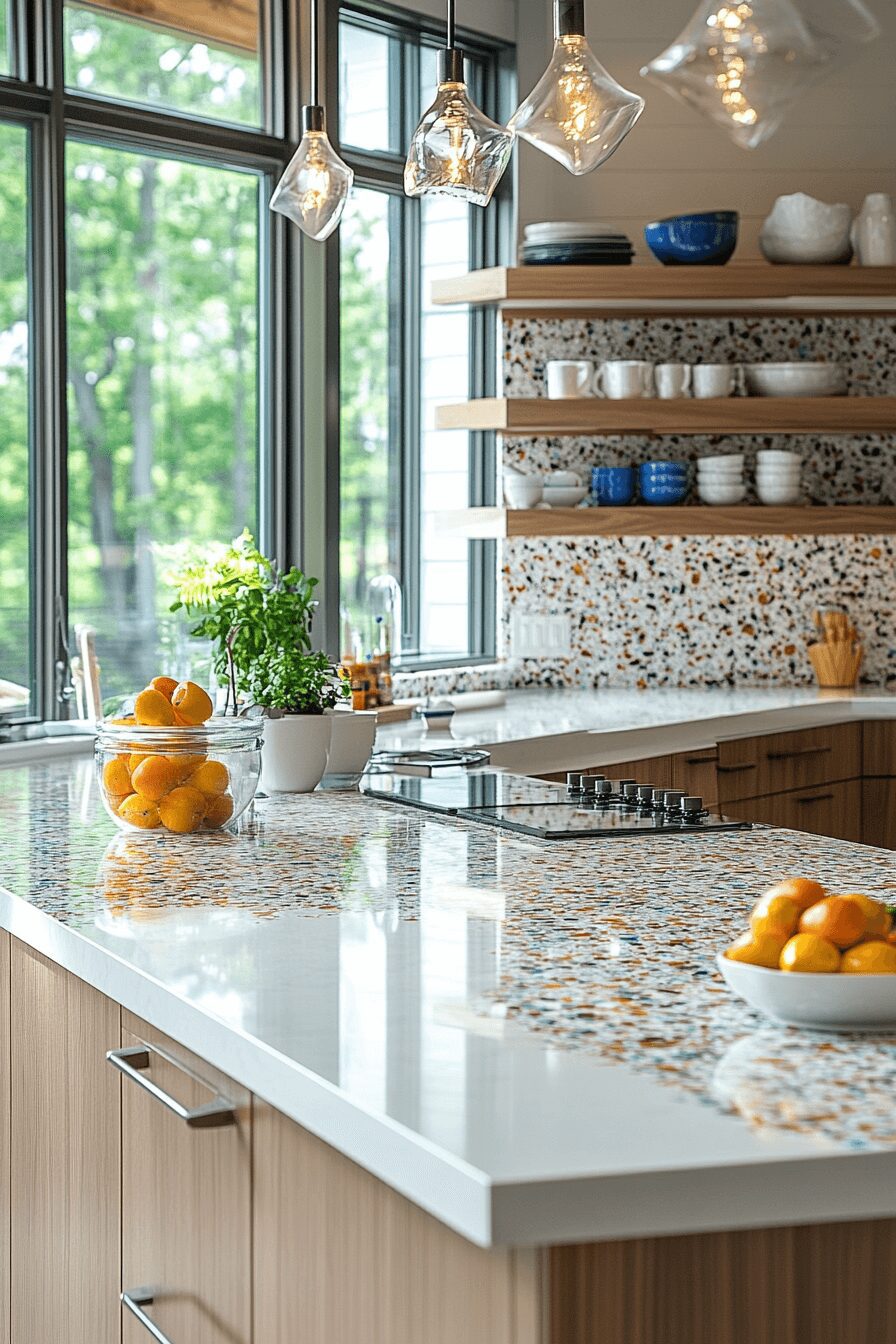 29 Recycled Glass Countertops That Sparkle With Sustainable Style 11 recycled glass countertops