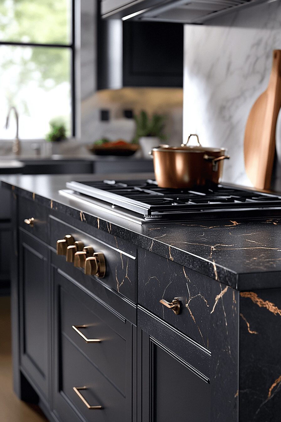 29 Black Quartz Countertops That Capture Modern Luxury at Its Finest 11 black quartz countertops