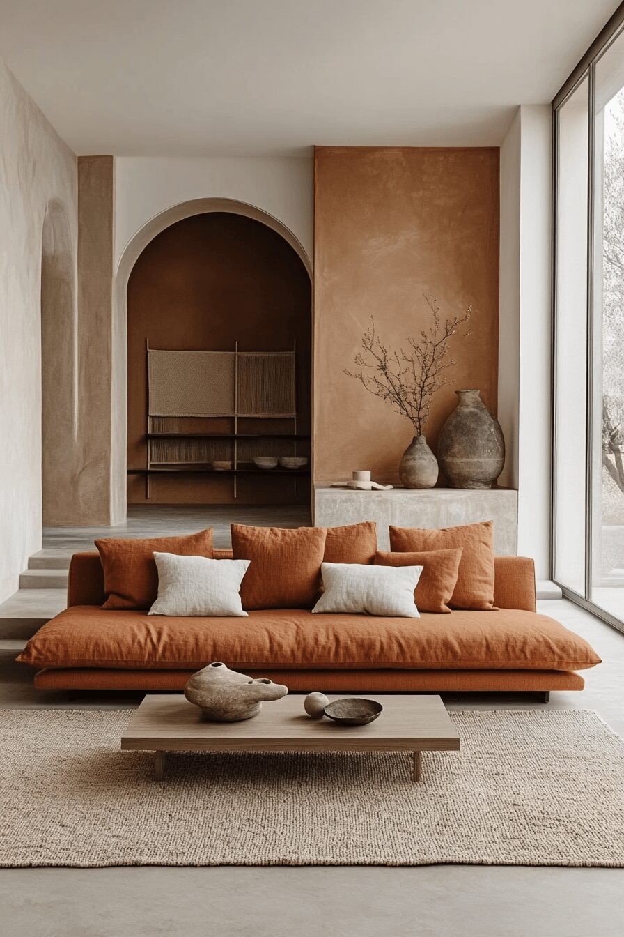 29 Rust Couch Living Room Ideas That Make Your Space Pop 11 rust couch living room ideas