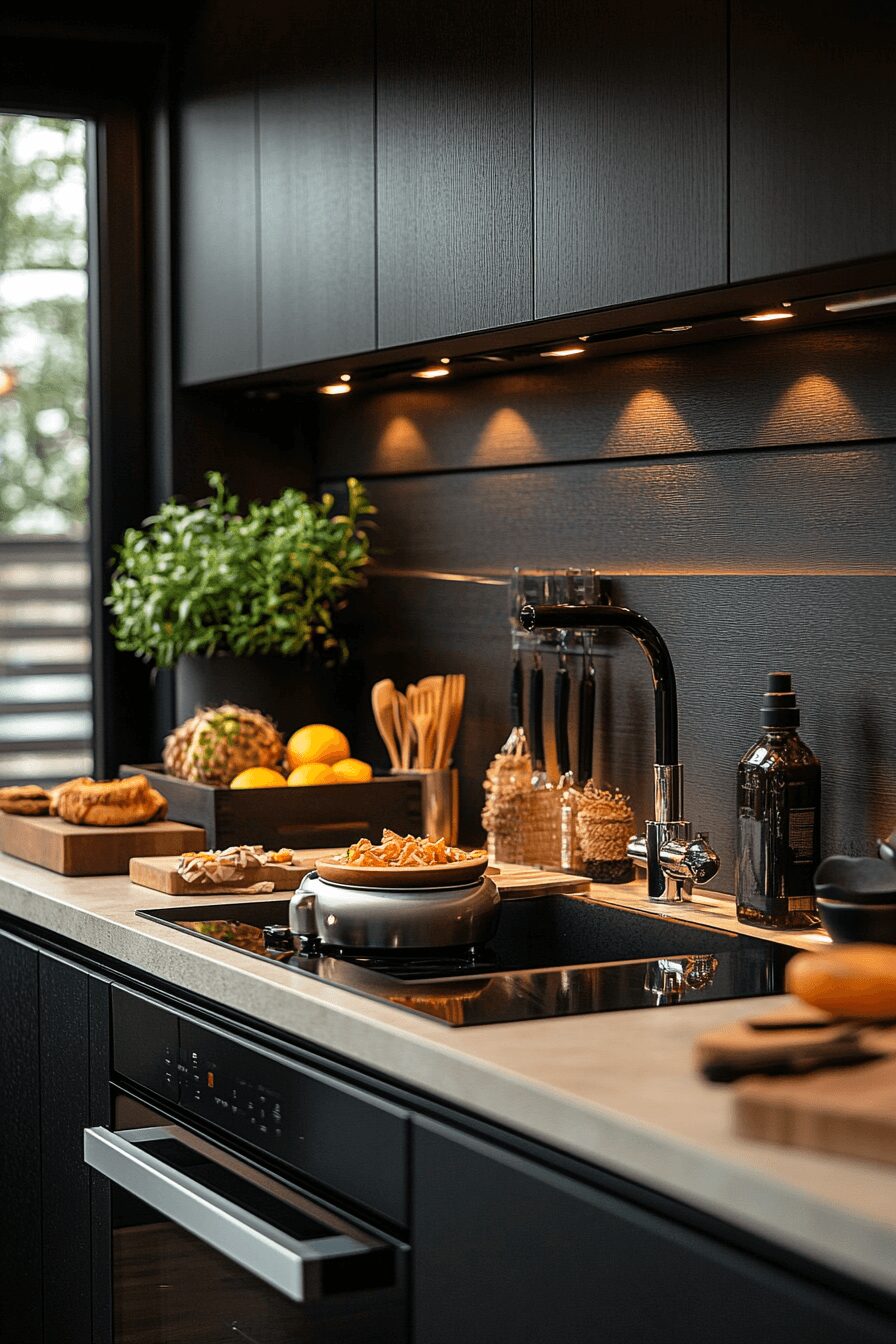 29 Black Cabinets White Countertops That Define Modern Perfection 13 black cabinets white countertops
