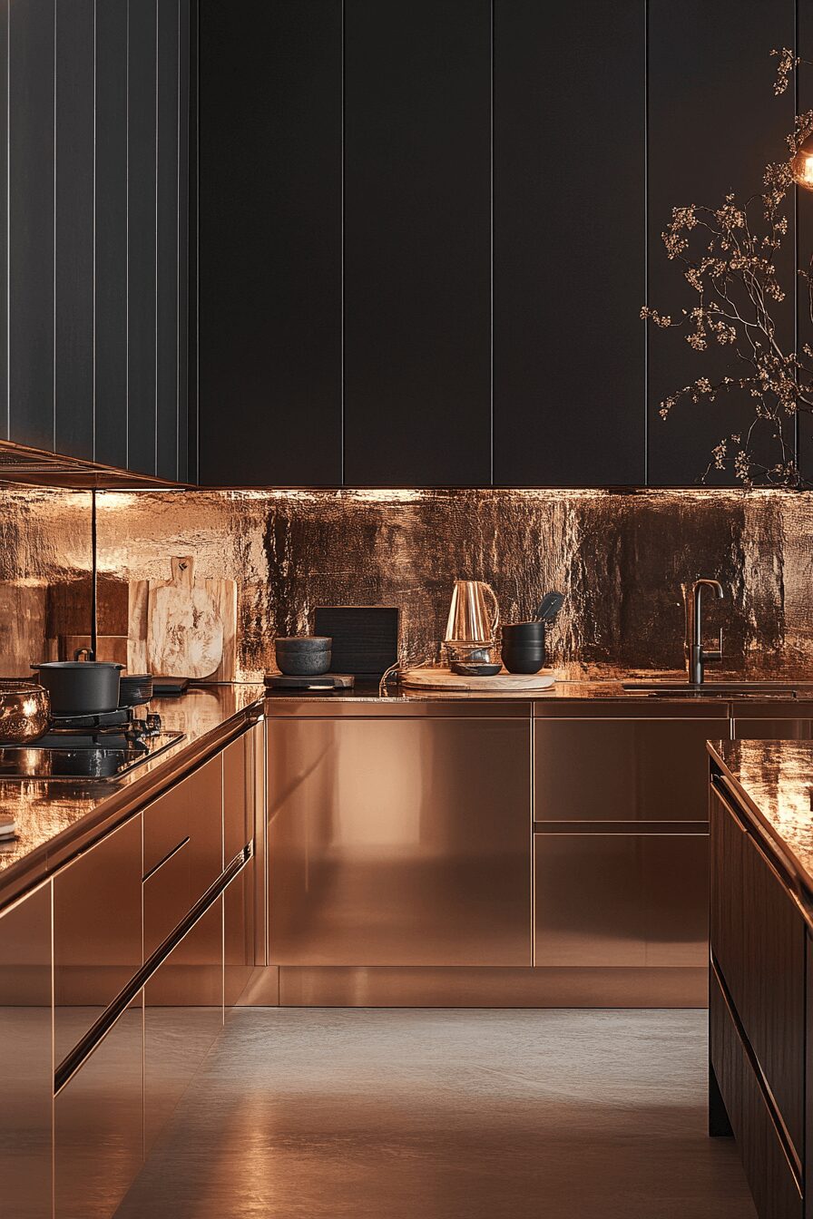 29 Rose Gold Kitchen Cabinets That Elevate Your Home’s Style 14 rose gold kitchen cabinets