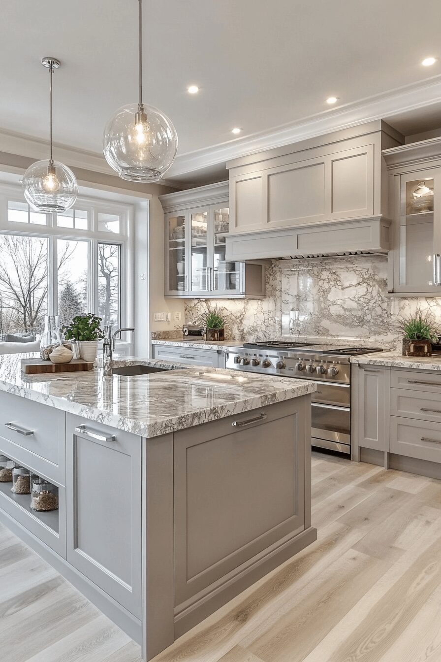29 Grey and White Kitchen Cabinets That Create a Warm and Happy Kitchen 14 grey and white kitchen cabinets