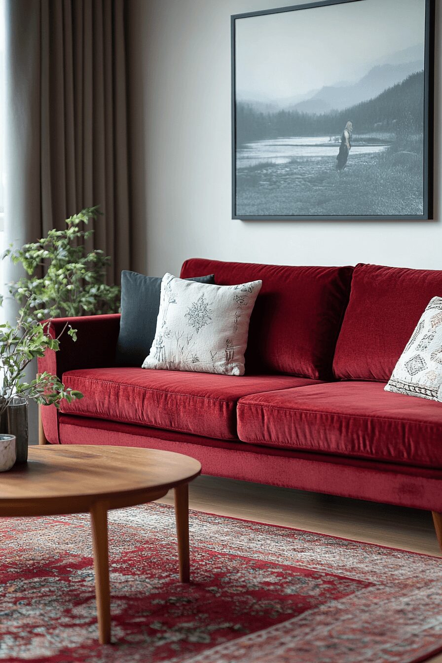 29 Burgundy Couch Living Room Ideas That Add Warmth and Style 14 burgundy couch living room