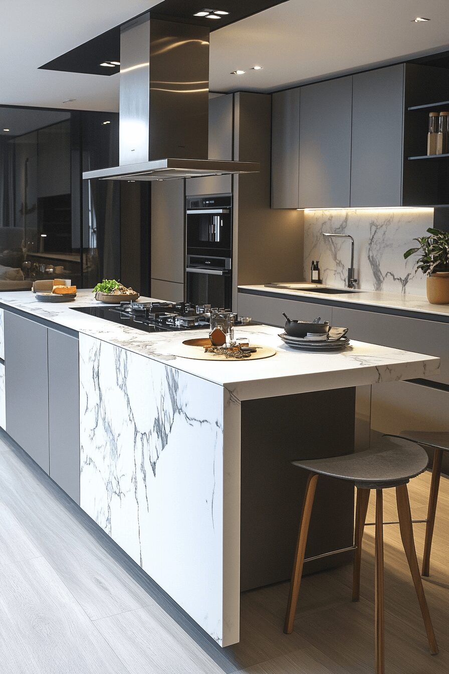 29 Grey and White Kitchen Cabinets That Create a Warm and Happy Kitchen 15 grey and white kitchen cabinets