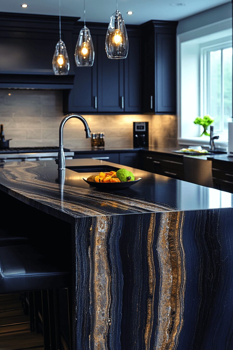 29 Black Marble Countertops That Make a Bold Design Statement 15 black marble countertops