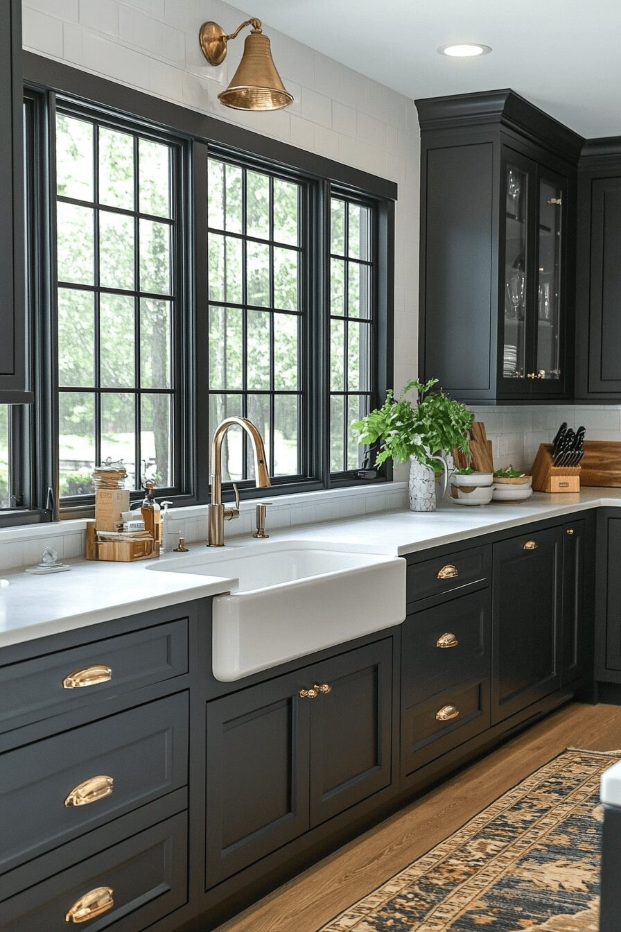 29 Black Cabinets White Countertops That Define Modern Perfection 15 black cabinets white countertops