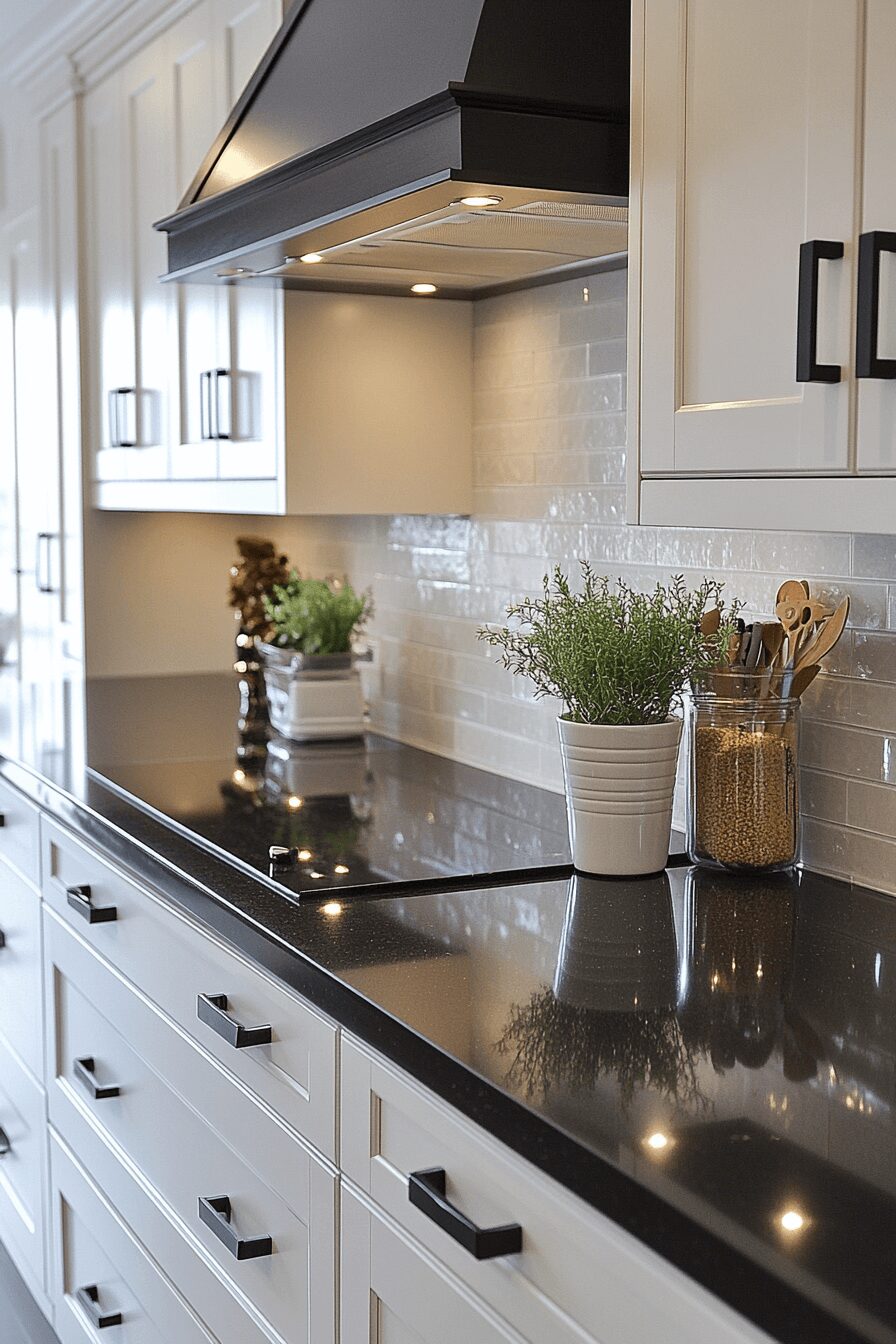 29 White Cabinets Black Countertops That Perfect the Classic Contrast Look 16 white cabinets black countertops