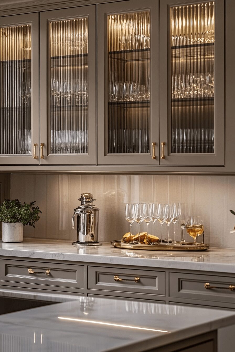 29 Fluted Glass Kitchen Cabinets That Transform Your Kitchen Into a Dreamy Haven 16 fluted glass kitchen cabinets