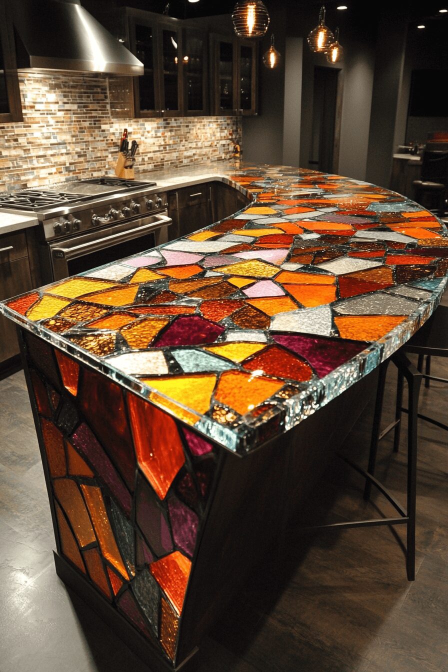 29 Recycled Glass Countertops That Sparkle With Sustainable Style 16 recycled glass countertops