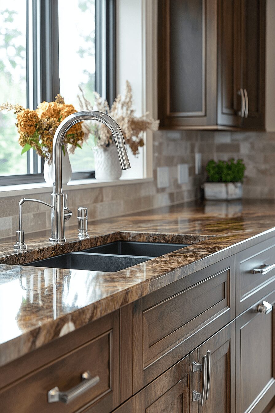 29 Brown Granite Countertops to Transform Kitchens With Lasting Beauty 16 brown granite countertops