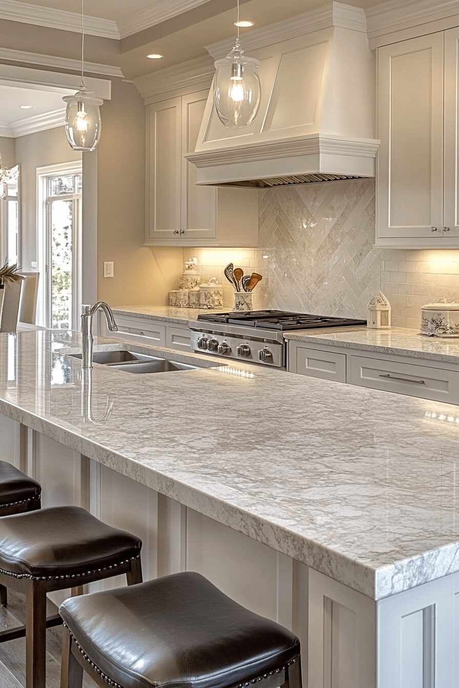 29 White Granite Countertops to Add Fresh Elegance to Your Home 16 white granite countertops