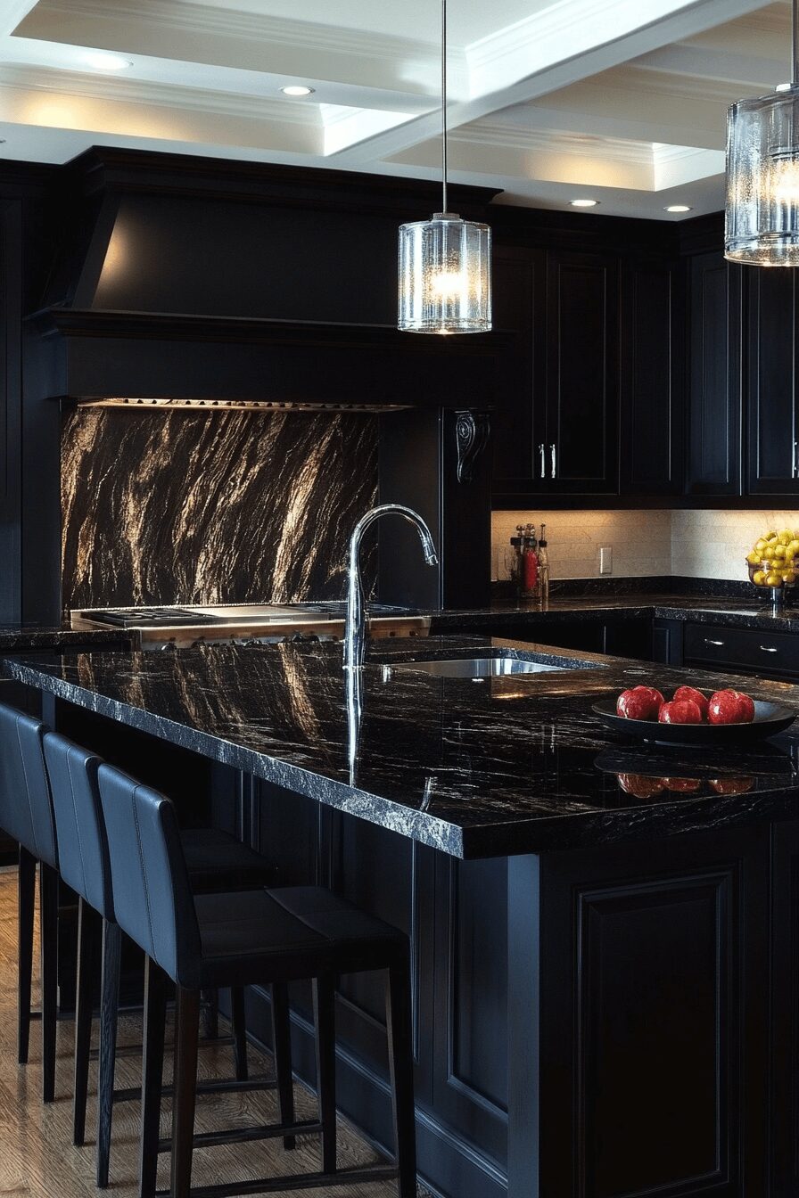 29 Black Granite Countertops Kitchen Designs That Define Classic Luxury 17 black granite countertops kitchen