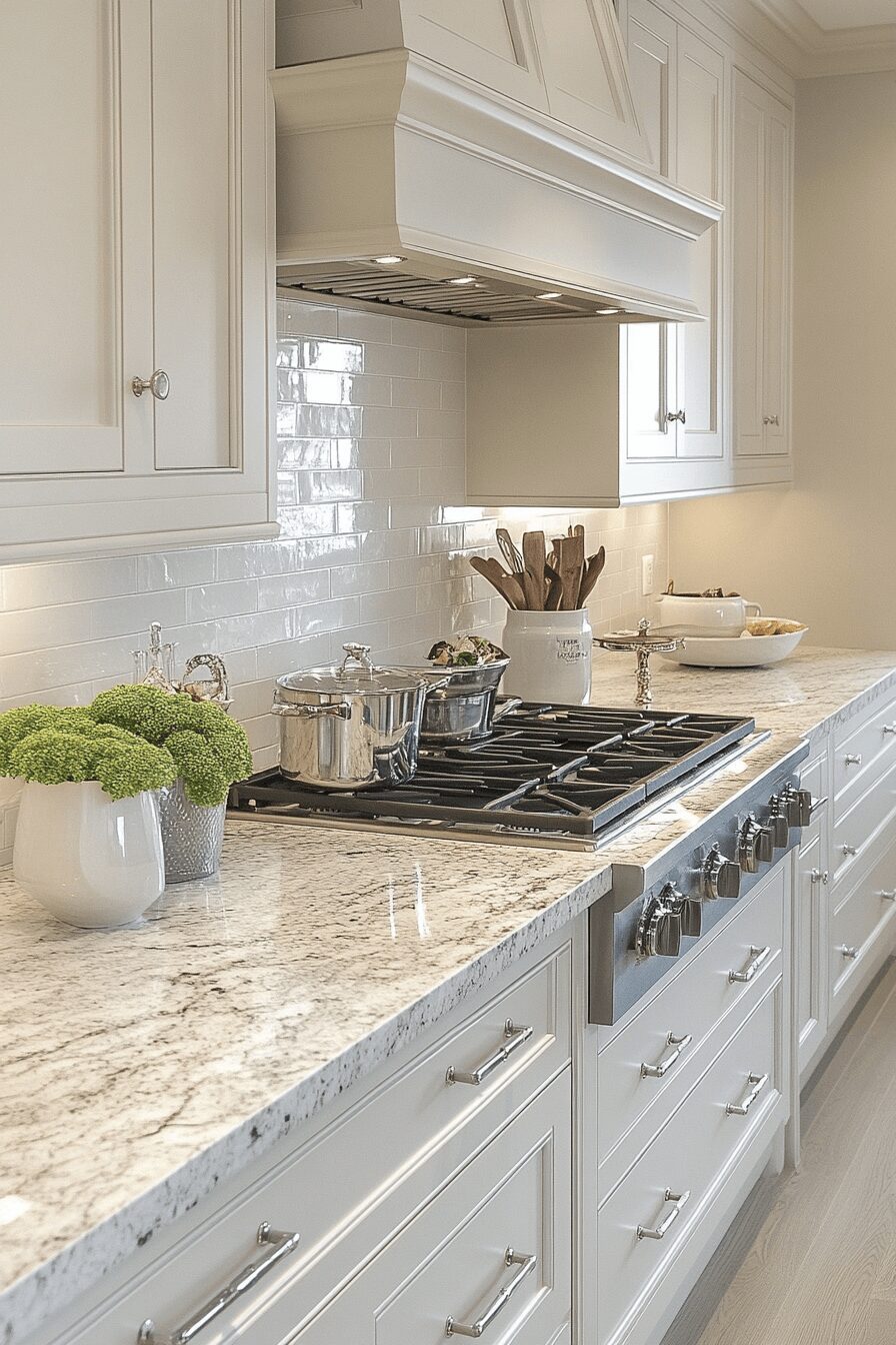 29 White Granite Countertops to Add Fresh Elegance to Your Home 17 white granite countertops