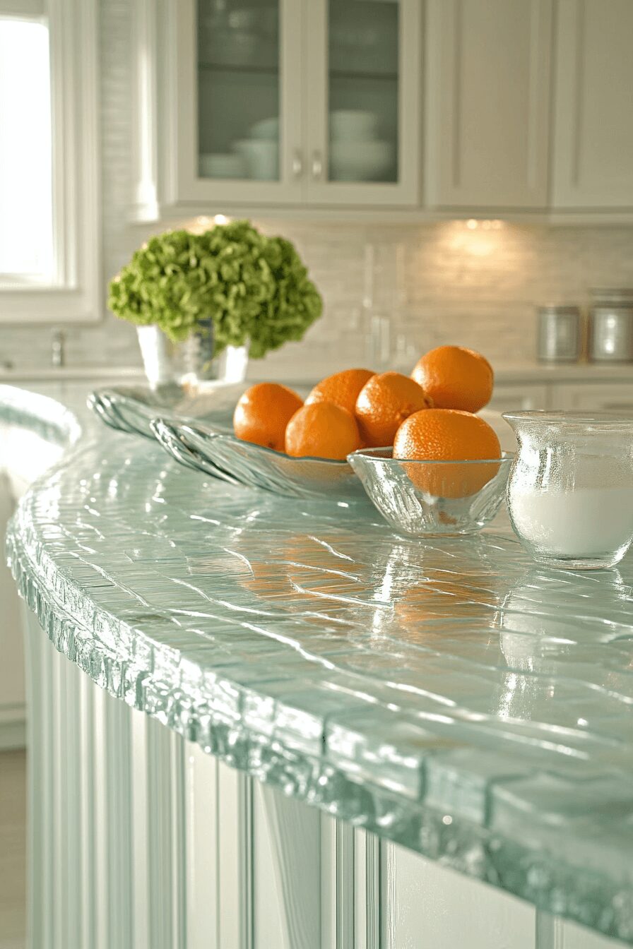 29 Recycled Glass Countertops That Sparkle With Sustainable Style 18 recycled glass countertops