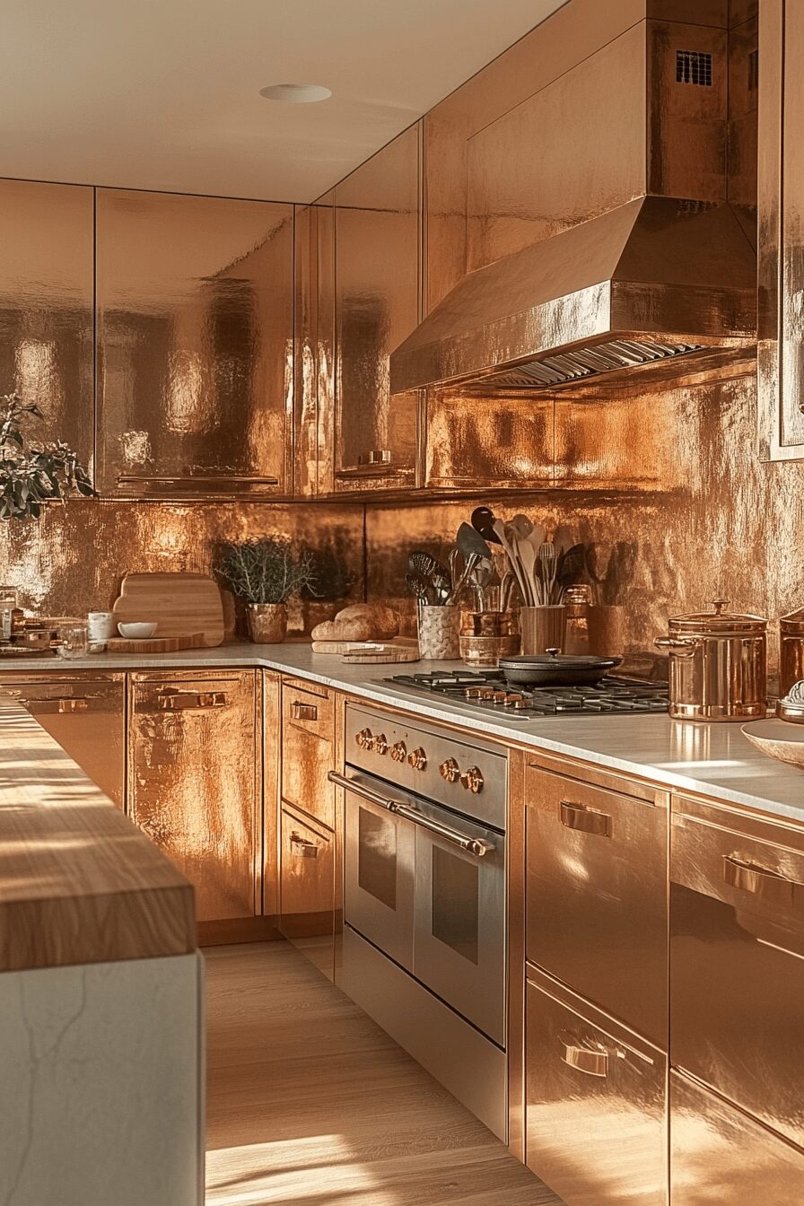 29 Rose Gold Kitchen Cabinets That Elevate Your Home’s Style 18 rose gold kitchen cabinets