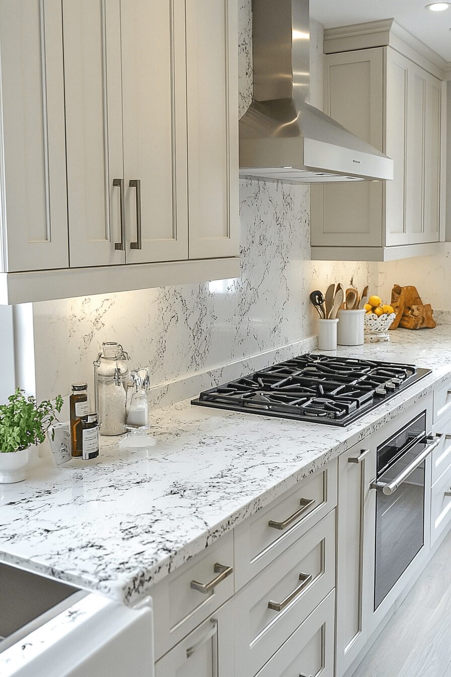 29 White Granite Countertops to Add Fresh Elegance to Your Home 19 white granite countertops