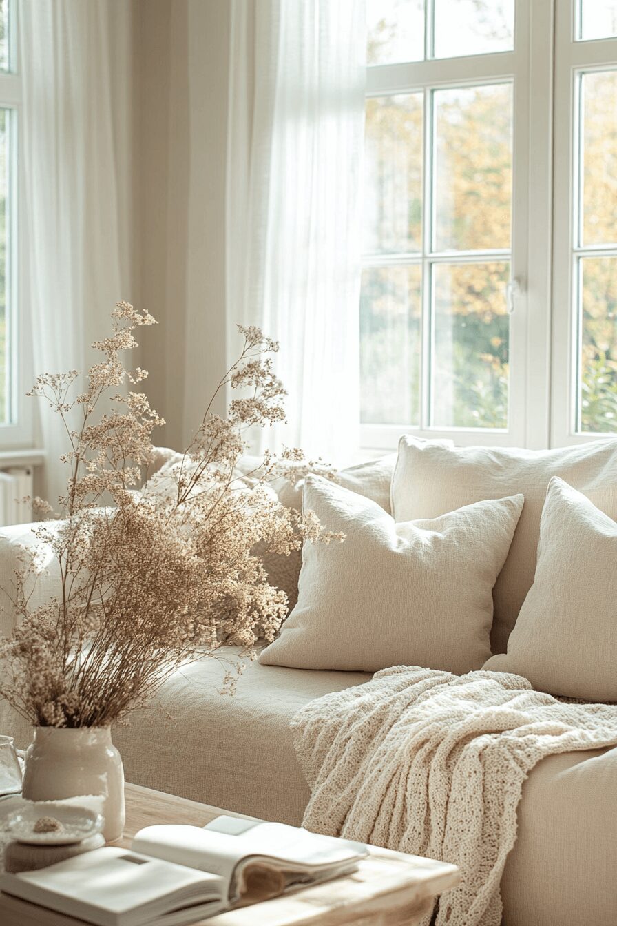 29 Cream Couch Living Room Inspirations That Brighten and Uplift Your Home 2 cream couch living room