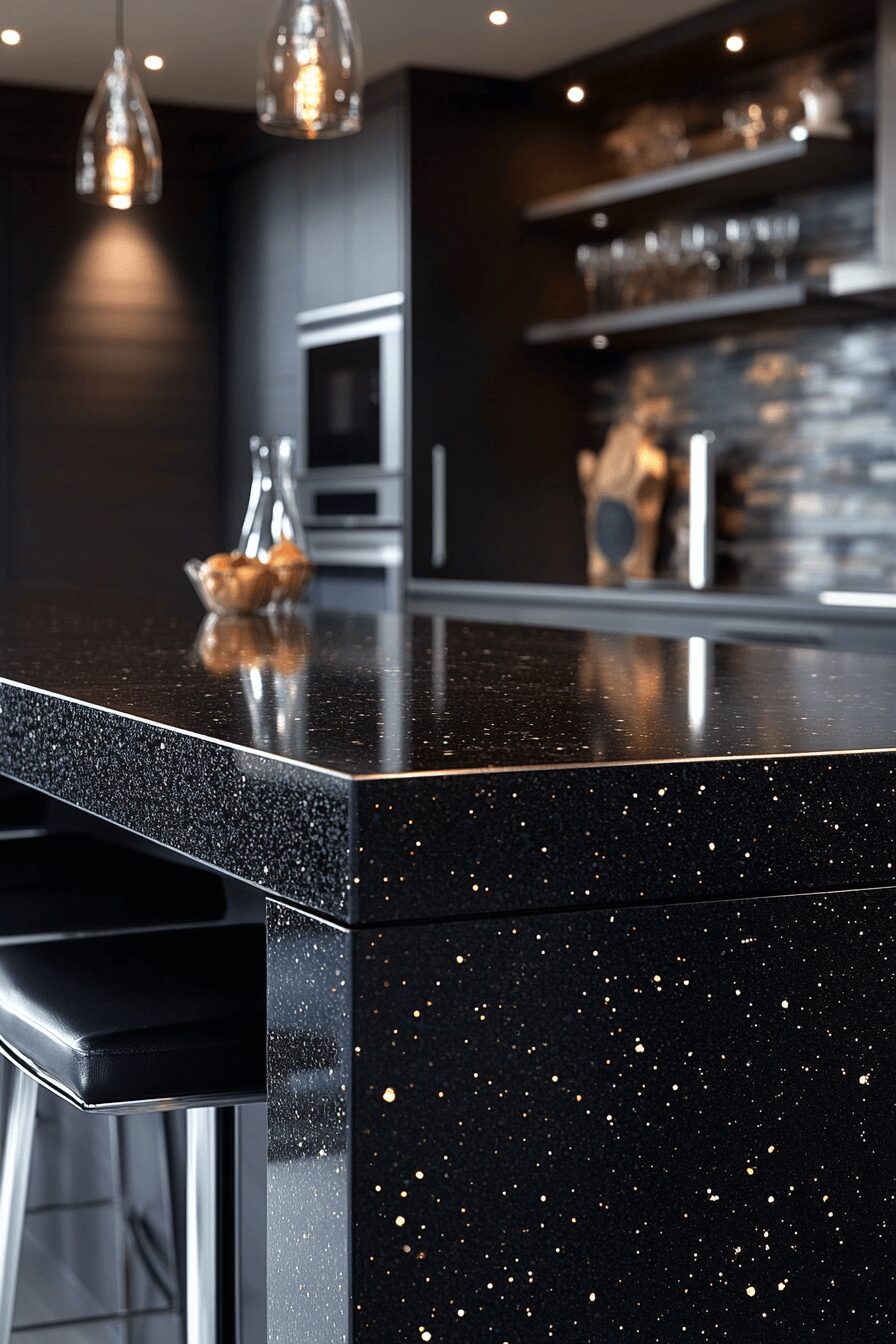 29 Black Quartz Countertops That Capture Modern Luxury at Its Finest 2 black quartz countertops