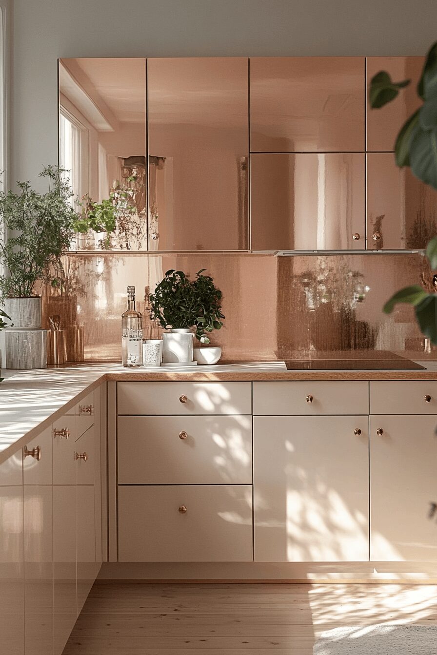 29 Rose Gold Kitchen Cabinets That Elevate Your Home’s Style 20 rose gold kitchen cabinets