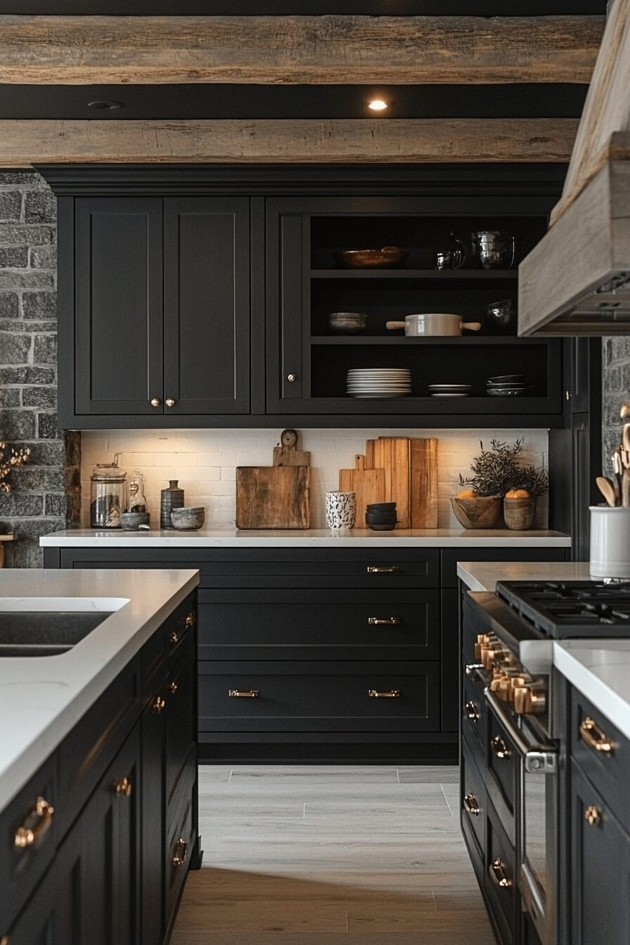 29 Black Cabinets White Countertops That Define Modern Perfection 21 black cabinets white countertops