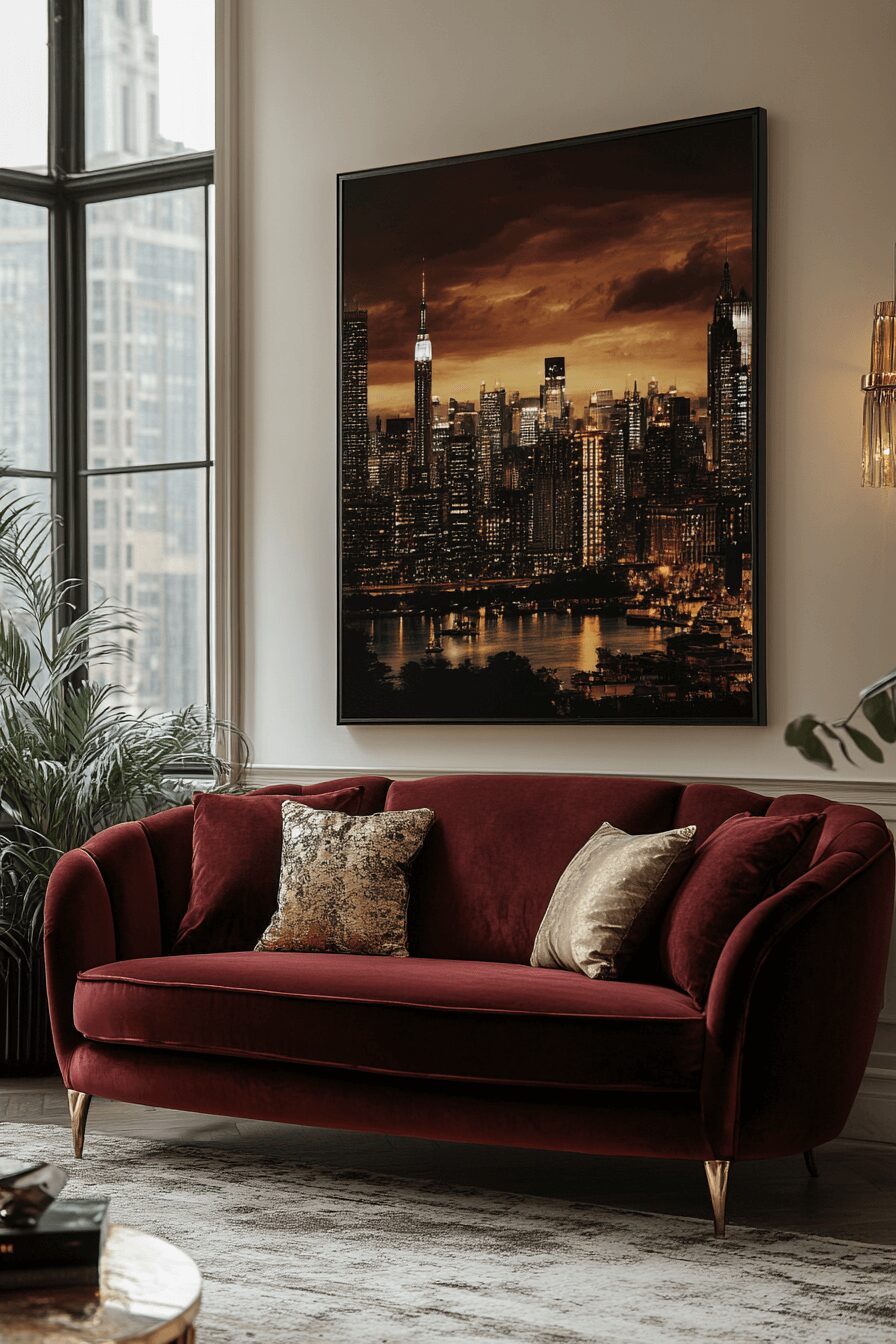 29 Burgundy Couch Living Room Ideas That Add Warmth and Style 22 burgundy couch living room