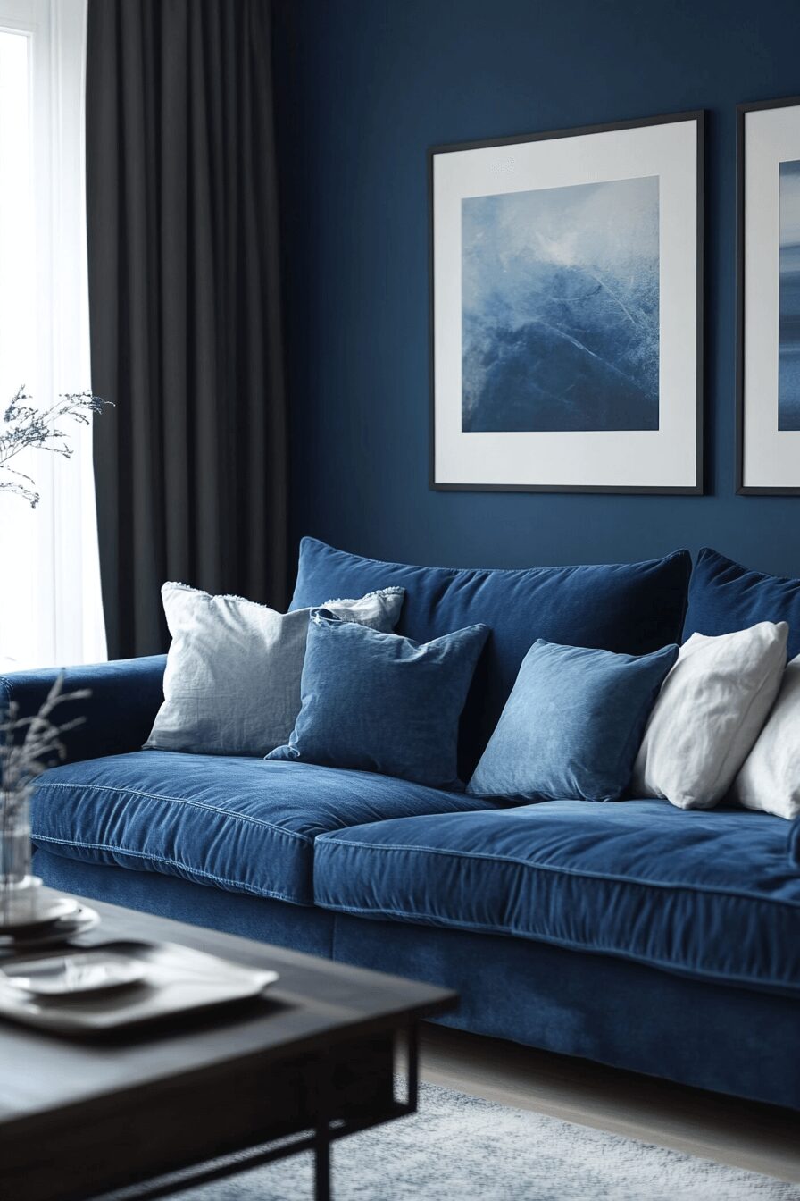 29 Blue Couch Living Room Ideas That Add Calm and Cheerful Energy 22 blue couch living room ideas