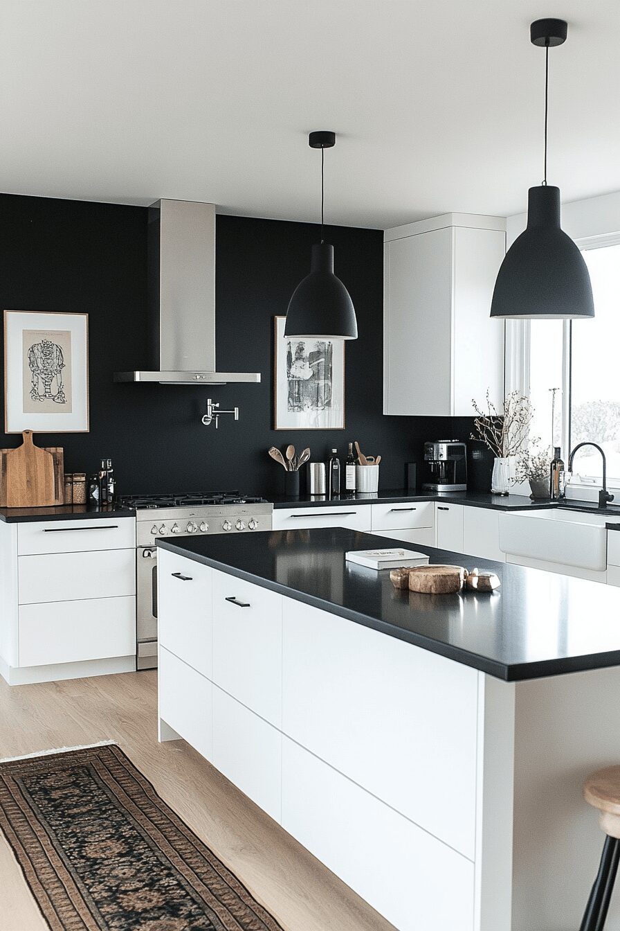 29 White Cabinets Black Countertops That Perfect the Classic Contrast Look 22 white cabinets black countertops