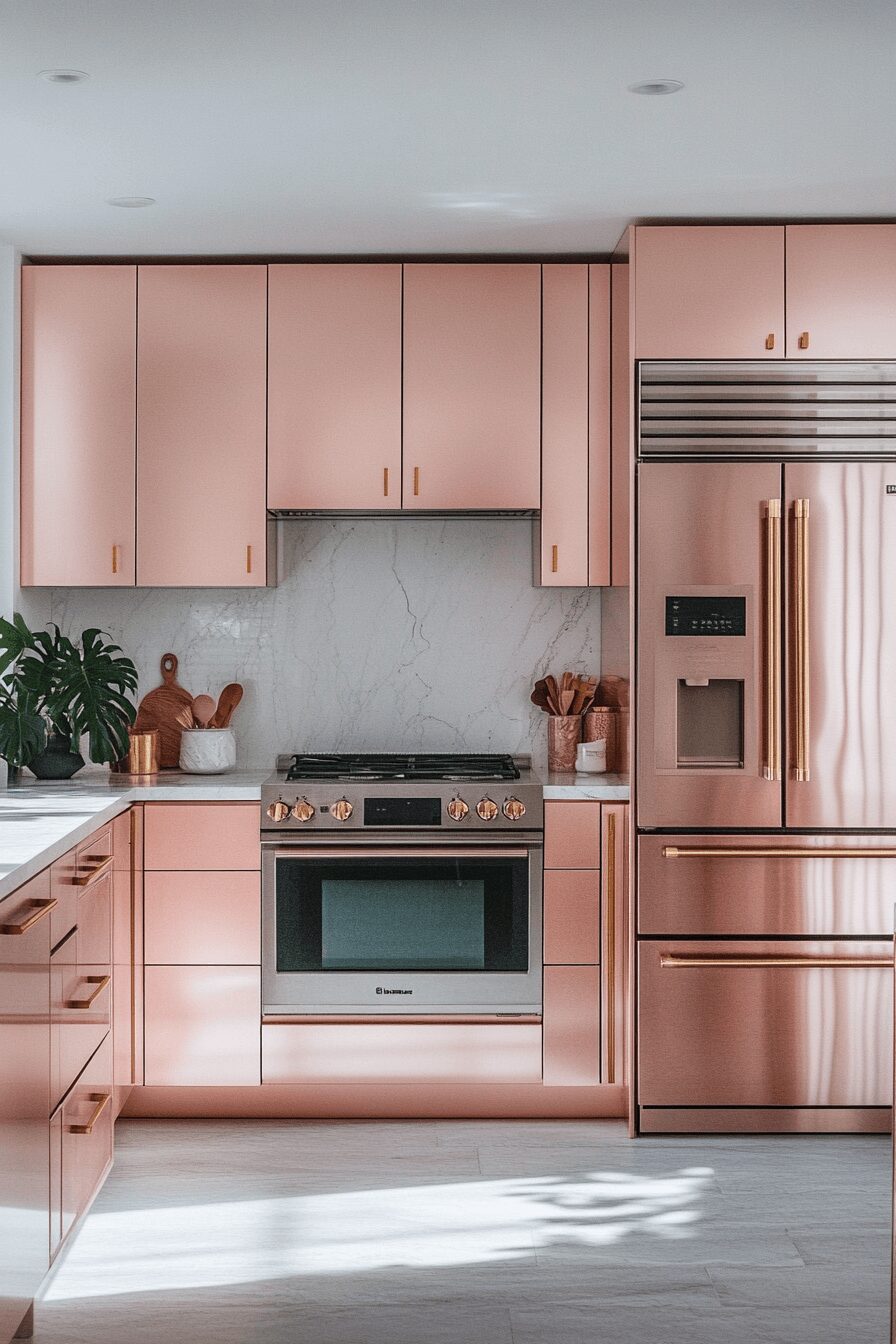 29 Rose Gold Kitchen Cabinets That Elevate Your Home’s Style 23 rose gold kitchen cabinets