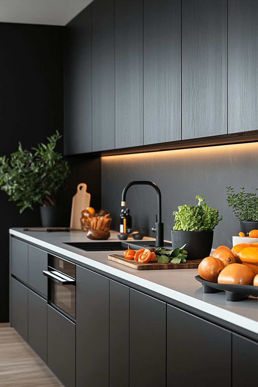 29 Black Cabinets White Countertops That Define Modern Perfection 24 black cabinets white countertops