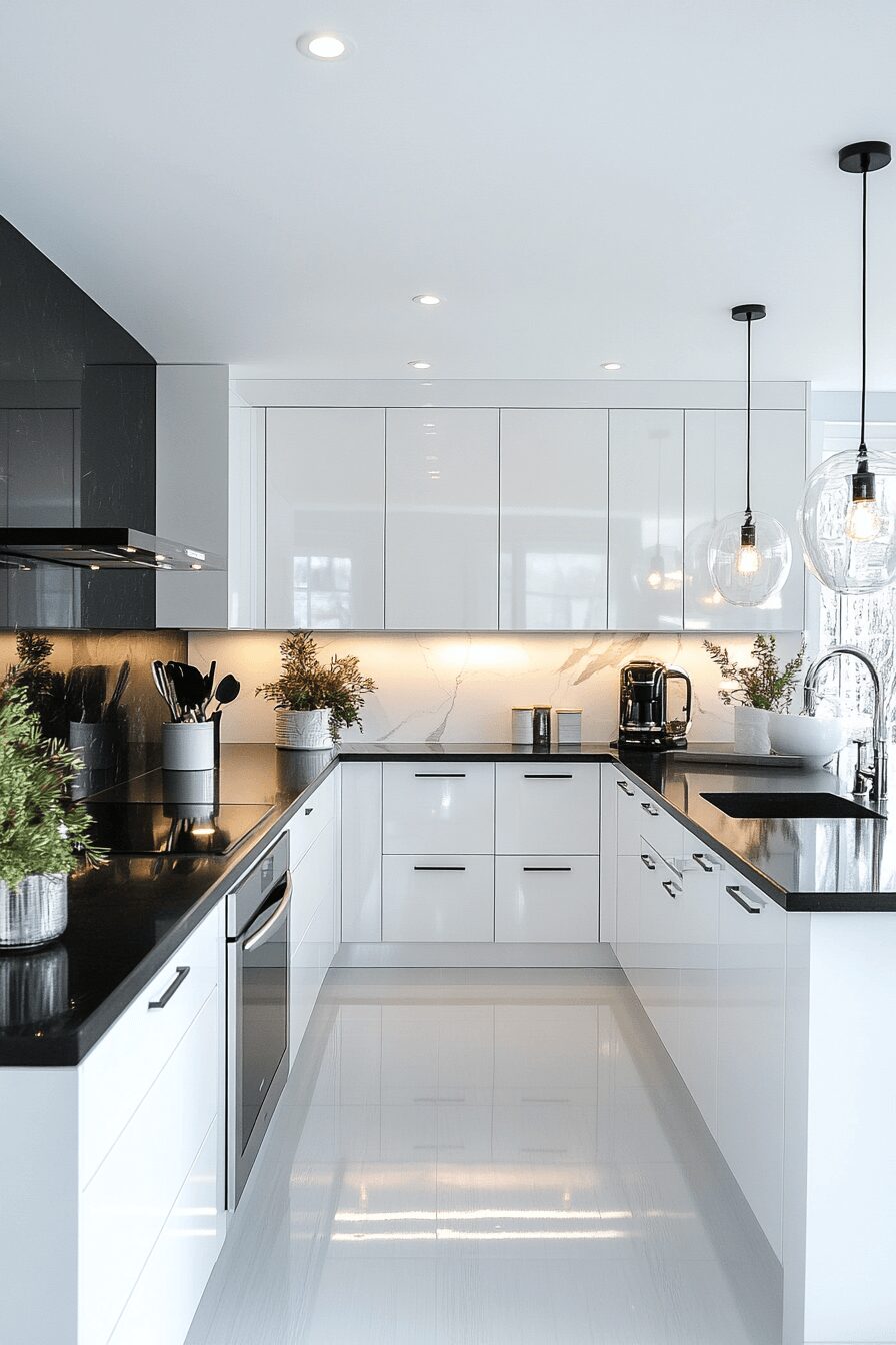 29 White Cabinets Black Countertops That Perfect the Classic Contrast Look 24 white cabinets black countertops
