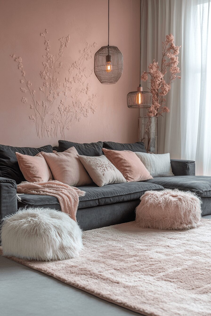 29 Dark Couch Living Room Ideas That Add Depth and Cozy Charm 24 dark couch living room