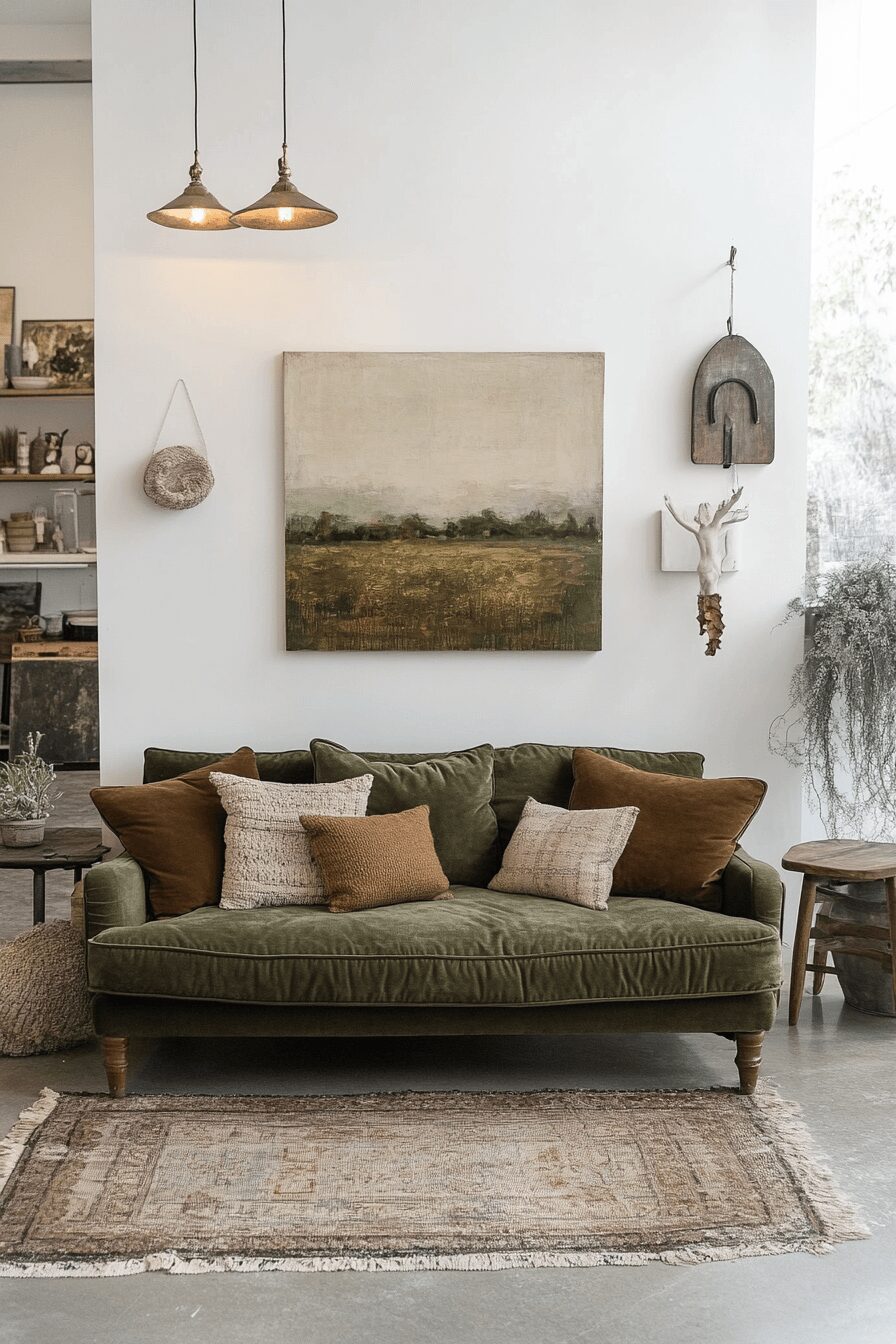 29 Olive Green Couch Living Room Ideas to Create a Fresh and Inviting Retreat 25 olive green couch living room ideas