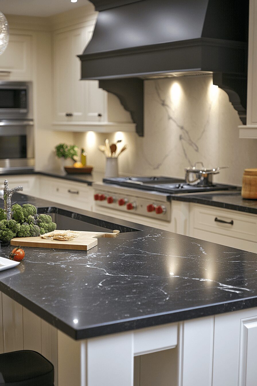 29 Black Marble Countertops That Make a Bold Design Statement 25 black marble countertops