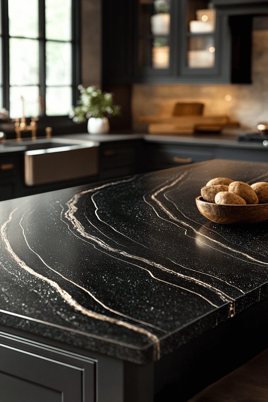 29 Black Quartz Countertops That Capture Modern Luxury at Its Finest 25 black quartz countertops