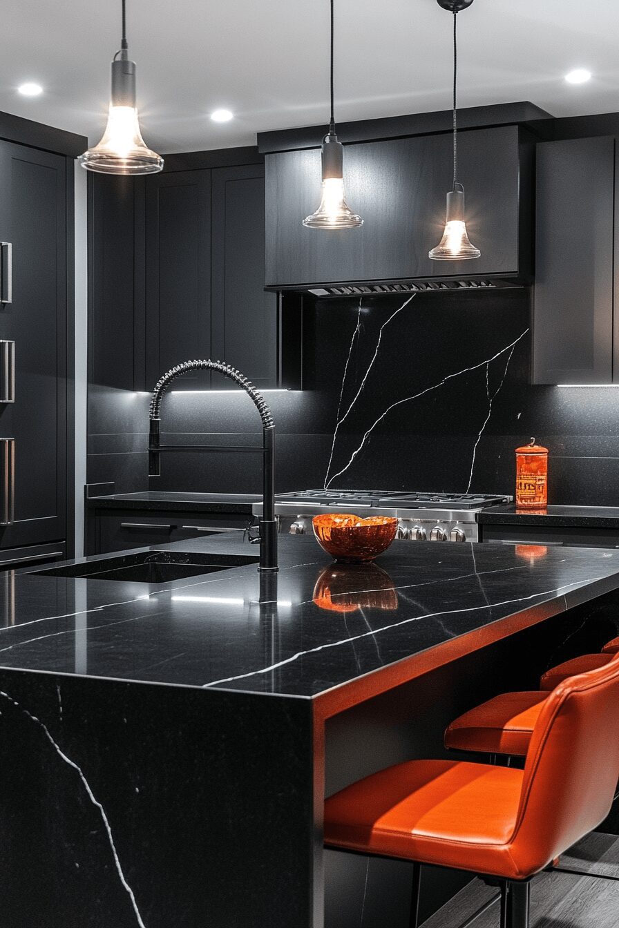 29 Black Quartz Countertops That Capture Modern Luxury at Its Finest 26 black quartz countertops