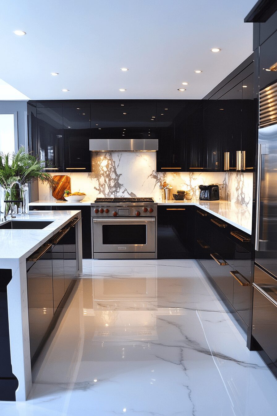 29 Black Cabinets White Countertops That Define Modern Perfection 26 black cabinets white countertops