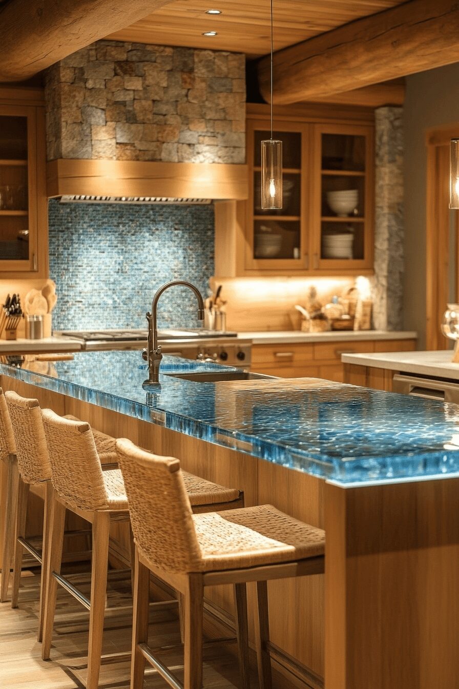 29 Recycled Glass Countertops That Sparkle With Sustainable Style 26 recycled glass countertops