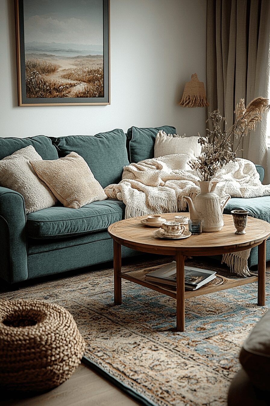 29 Teal Couch Living Room Designs for a Cheerful and Relaxing Home 26 teal couch living room