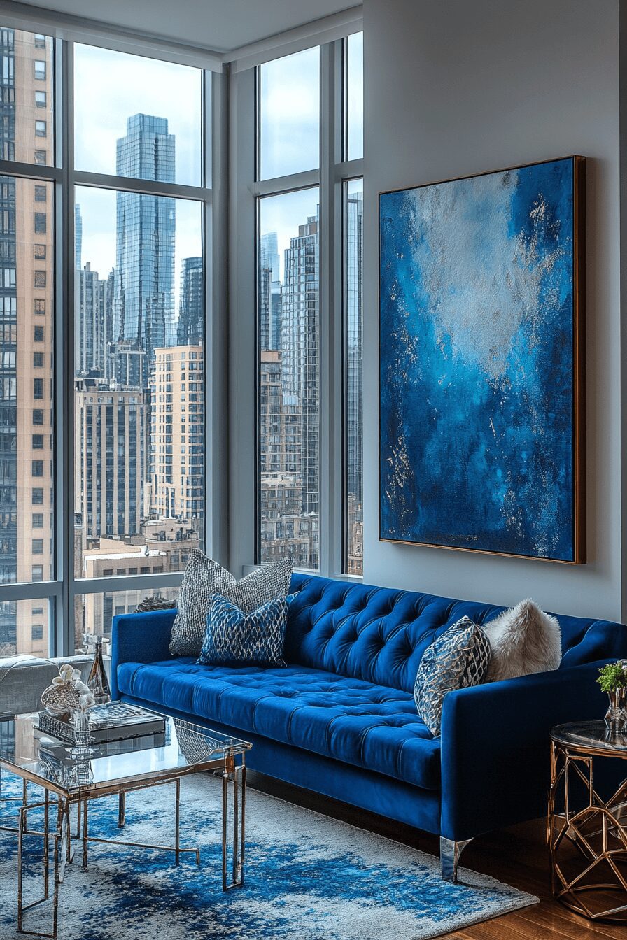 29 Blue Couch Living Room Ideas That Add Calm and Cheerful Energy 26 blue couch living room ideas