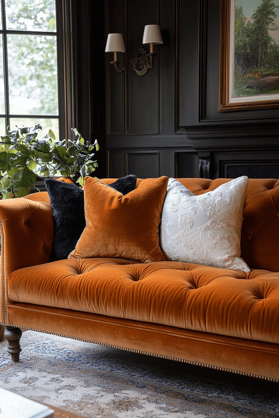29 Rust Couch Living Room Ideas That Make Your Space Pop 26 rust couch living room ideas