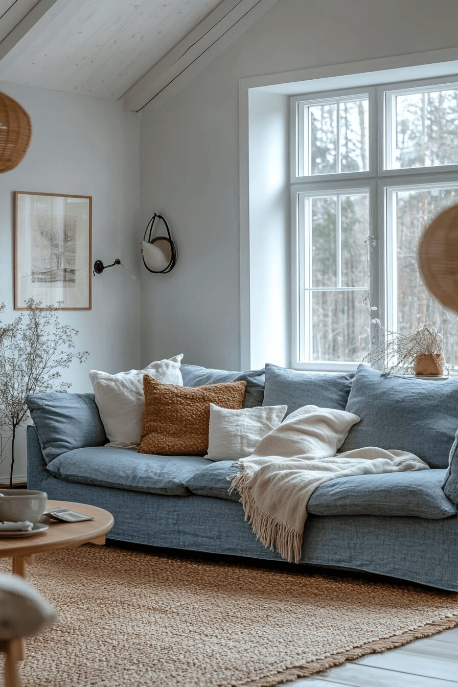 29 Blue Couch Living Room Ideas That Add Calm and Cheerful Energy 27 blue couch living room ideas