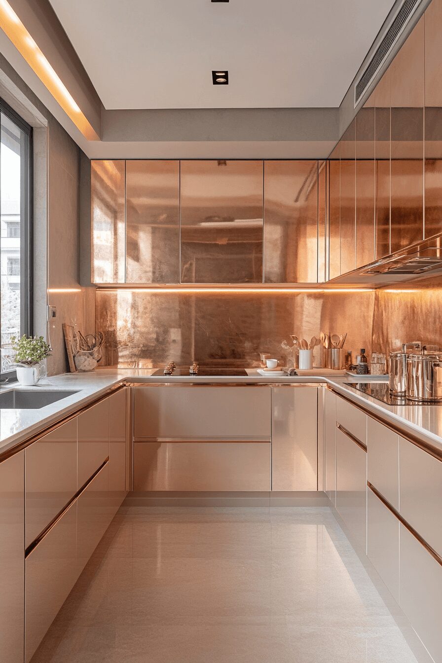 29 Rose Gold Kitchen Cabinets That Elevate Your Home’s Style 27 rose gold kitchen cabinets