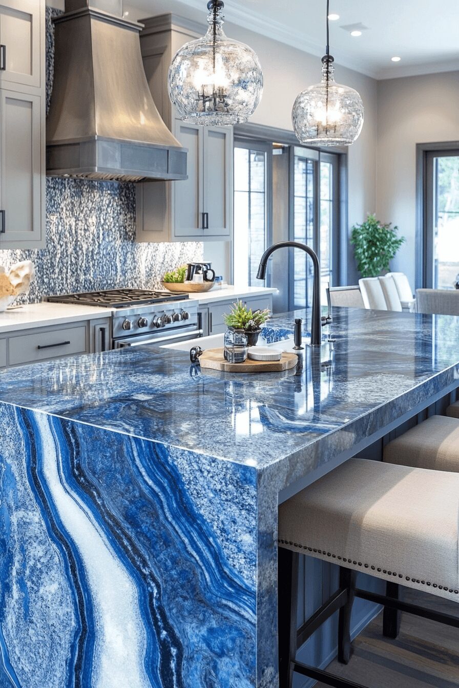 29 Blue Granite Countertops to Inspire Bold and Beautiful Designs 27 blue granite countertops
