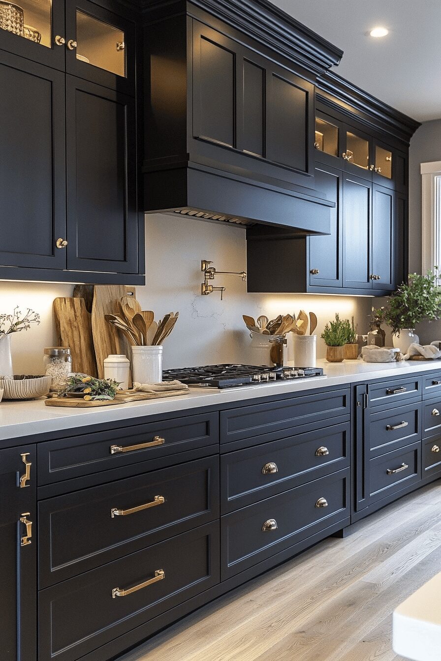 29 Black Cabinets White Countertops That Define Modern Perfection 28 black cabinets white countertops
