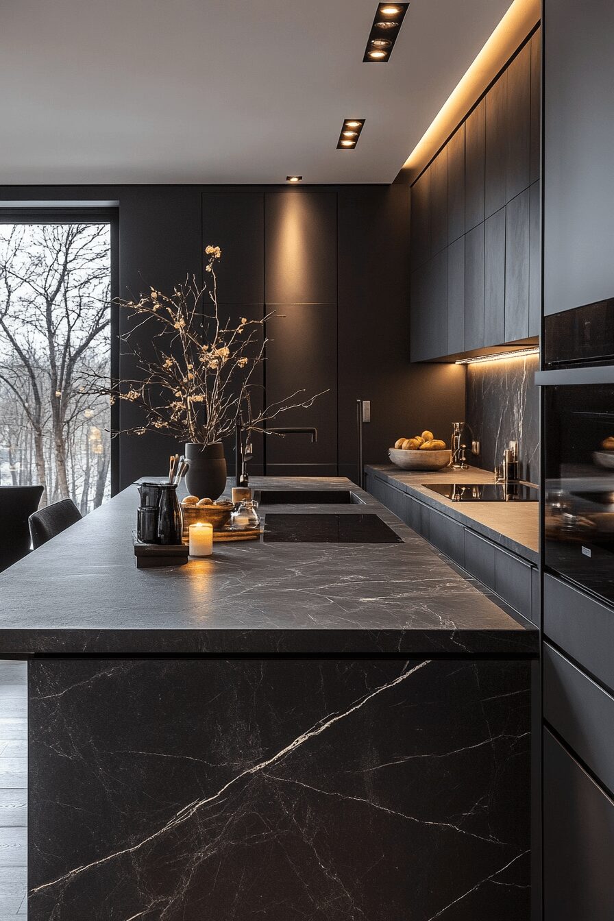 29 Black Quartz Countertops That Capture Modern Luxury at Its Finest 28 black quartz countertops